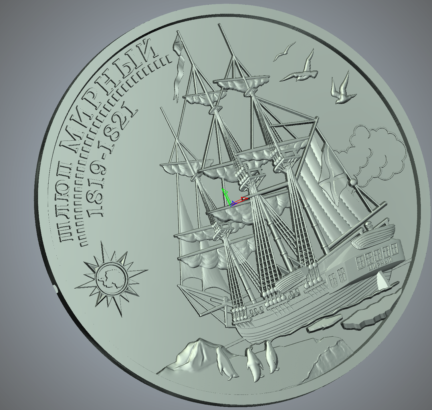 Финальный результат после обработки в ArtCAM