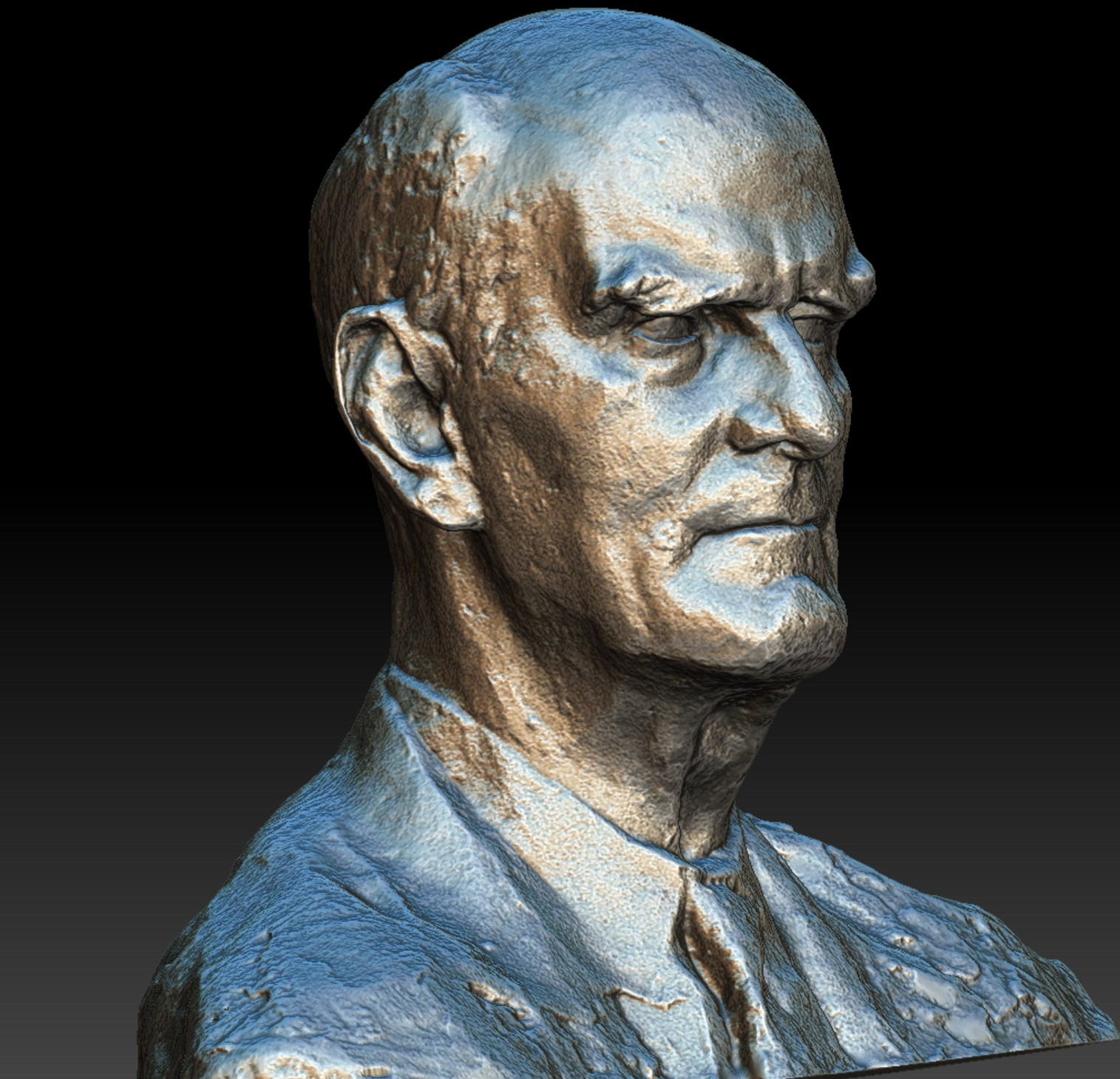 3D-модель: портрет академика Ю. Орлова (сканирование)