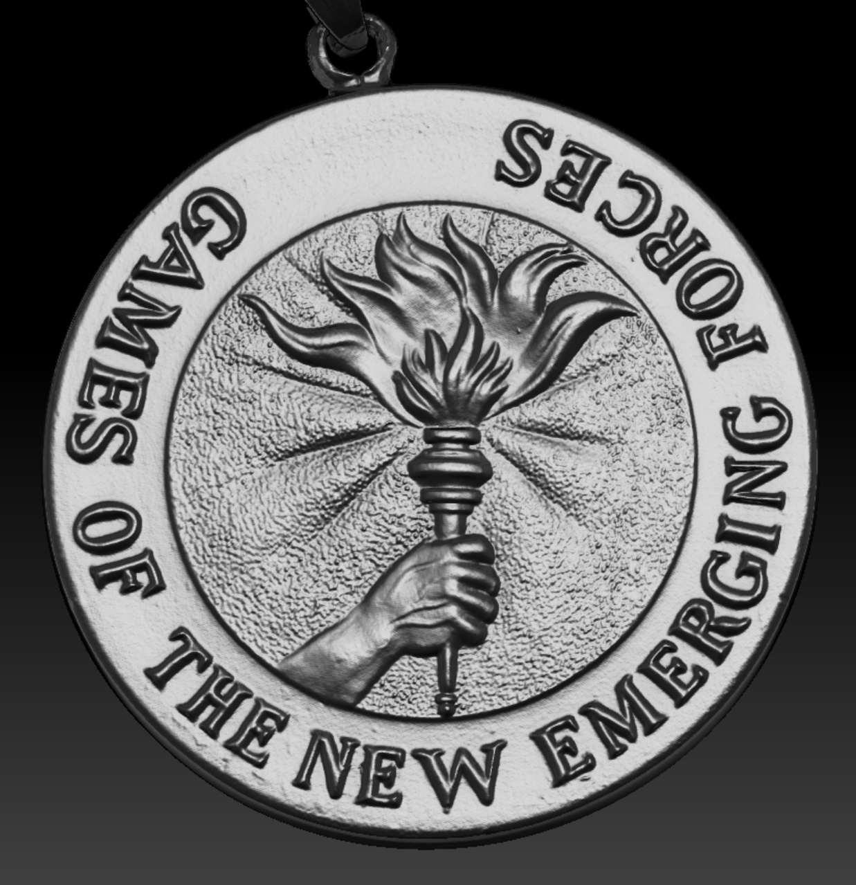 3D-модель: скан стороны медали «Игры новых развивающихся сил»